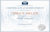 This is to certify that ?SMA?L BELEN · (Version 1.2012-11-26) UNITED NATIONS DEPARTMENT OF SAFETY AND SECURITY . Title: ASITF Certificate Author? Subject? Keywords? Created Date: