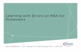 Learning with Errors on RSA Co- Processors...Thomas Pöppelmann – ETSI / IQC Quantum Safe Workshop 2018 – 11/08/2018 Introduction Outline Post-quantum cryptography › Is getting