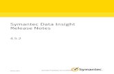 Symantec Data Insight 4.5.2 Release Notes Symantec Data Insight Release Notes 4.5.2 January2015 Symantec