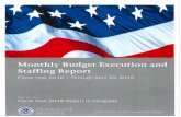 Monthly Budget Execution and Staffing Report, Fiscal Year 2016 - Through April 30, 2016. · 2016. 8. 19. · monthly execution and staffing report - as of april 30, 2016 component