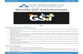 Weekly GST Communique - A2Z Taxcorp LLP · of Origin Certificates The Commissioner of Customs Mumbai, Nhava Sheva vide Public Notice No. 60/2020 dated April 23, 2020 has laid down