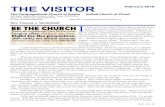 THE VISITOR February 2018 The Congregational Church of ... · Humility. You above me. Serve the least of these. Don’t climb up the ladder of status and success, climb down the ladder