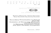 Secondary Privatization in Poland Evolution of Ownership Structure and Performance …pdc.ceu.hu/archive/00004867/01/RC48.pdf · 2003. 2. 26. · Secondary Privatization in Poland