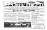 Crystal Ball Newsletter October 2003 - MVSG · 2014. 2. 17. · National th'imbribgr Tallectaro. 3Inc. PO Box 416 Cambridge, OH 43725-0416 Please notify us immediately of any address