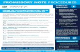 PROMISSORY NOTE PROCEDURES · Investment Form for Promissory Notes. Items Needed for Funding Note Secured by Real Estate: New Note: Submit a copy of the drafted Promissory Note and