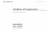 Video Projector · 2019. 3. 21. · 8 Step 1: Installing the Projector Step 1: Installing the Projector The projector’s lens shift feature allows you to choose a variety of installation