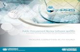 Public Procurement Review Software (goPRS)goprs.unodc.org/documents/goPRS_folder.pdf · corruption. The Public Procurement Review Software (goPRS) is a substantive system that addresses