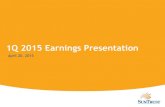 1Q 2015 Earnings Presentations2.q4cdn.com/.../2015/jlaskjdlauwoi2382719.pdf · 1Q 2015 Earnings Presentation April 20, 2015 . 2 The following should be read in conjunction with the