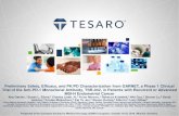 Preliminary Safety, Efficacy, and PK/PD Characterization ... · Preliminary efficacy data indicates robust activity of TSR-042 in MSI-H EC patients with previously platinum-treated