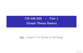 CSI 445/660 Part 1 (Graph Theory Basics)ravi/pdfs/part_01.pdf · (Graph Theory Basics) Ref: Chapter 2 of [Easley & Kleinberg]. 1{1/47. Types of Graphs Undirected and Directed. b d