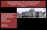 Public History Newsletter - University of Louisvillelouisville.edu/history/public-history/files/public-history-newsletter... · History Department to help them to contextualize the