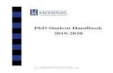 PhD Student Handbook 2019-2020 - University of MemphisPhD in Nursing Handbook, Academic Year 2019-2020 4 OVERVIEW OF PHD PROGRAM The PhD Program in Nursing (thereafter, the PhD Program)
