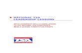 X NATIONAL TSA LEADERSHIP LESSONS vi TSA Leadership Lessons X FOREWORD TSAâ€™S LEADERSHIP LESSONS 6RPH