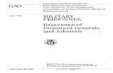 NSIAD-88-167FS Military Personnel: Experience of Prominent ... · Exp erience of Prominent Generals and Admirals RESTRlC’kELNot to be released outside the General Accounting Office