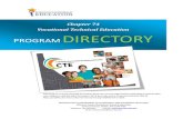 Chapter 74 Directorysteamcurriculum.weebly.com/uploads/2/5/5/8/25586003/votech_dire… · TELECOMMUNICATION-FIBER OPTICS AUTOMOTIVE TECHNOLOGY (postsecondary) COSMETOLOGY (postsecondary)
