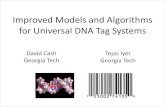 Improved Models and Algorithms for Universal DNA Tag …people.math.gatech.edu/~heitsch/Teaching/Sp08/Projects/bio.pdfMovaon (2): SNP microarrays • Single Nucleode Polymorphism (SNP)