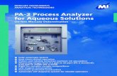 PA-2 Process Analyzer for Aqueous Solutions … · PA-2 Process Analyzer for Aqueous Solutions On-line Mercury Determination Fully automatic system Easy menu-driven operation Proven