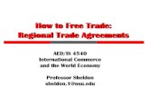How to Free Trade: Regional Trade Agreements · Regional trade deals have mushroomed since 1990 US has agreements in force with 20 countries, and is currently involved in ratifying/negotiating