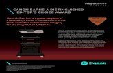 CANON EARNS A DISTINGUISHED EDITOR’S CHOICE AWARDdownloads.canon.com/nw/pdfs/awards/imageCLASS-BB-Editors... · 2018. 7. 13. · Title: Canon imageCLASS BetterBuys Editor's Choice