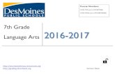 7th Grade Language Arts 16 2017 - DMPS Secondary English ...secondaryliteracy.dmschools.org/uploads/1/3/4/0/... · 7th Grade Language Arts 2016-2017 2 Course Description 7th grade