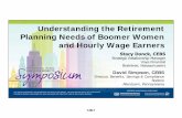 Understanding the Retirement Planning Needs of Boomer Women … · 2018. 8. 21. · Select retirement resources for all households age 55 to 64 No DB Plan or retirement savings 29%