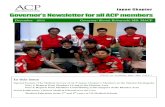 Governor’s Newsletter for all ACP members · The inspection report in the Heisei Sanriku Massive Tsunami Shu Konno, MD, PhD, FACP Department of Neurology, Matsuzono Second Hospital