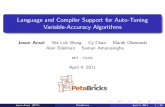 Language and Compiler Support for Auto-Tuning Variable …people.csail.mit.edu/jansel/papers/slides-ansel-cgo2011.pdf · Timsort? Poly-algorithms Answer It depends! Jason Ansel (MIT)