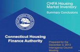 CHFA Housing Market Inventory - portal.ct.gov€¦ · 03/12/2013  · Market Inventory Summary Conclusions 1. Study Background • CHFA Board of Directors requested a market study