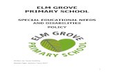 ELM GROVE PRIMARY SCHOOL · National Award in Special Educational Needs Co-ordination (University of Chichester September 2015-July 2016) Introduction Elm Grove Primary School is