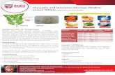 Chewable and Nutritious Moringa Oleifera · 2020. 3. 14. · Chewable and Nutritious Moringa Oleifera Leaves Tablets (PATENT/ID/C) NO. PI2017701083 INTRODUCTION OF TECHNOLOGY Moringa