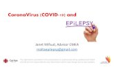 CoronaVirus (COVID-19) and - ibe-epilepsy.org€¦ · •Epilepsy is a “family” of many different disorders that lead to seizures. •70% become seizure‐free on medications.