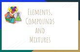 Elements, Compounds and Mixtures...Elements, compounds, mixtures, Scientists like to classify things. One way that scientists classify matter is by its composition. Ultimately, all