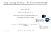 Deep Learning Techniques for Music Generation (6)briot/cours/unirio/Transparents/... · UNIRIO Deep Learning Techniques for Music Generation (6) ... [Goodfellow , 2016] Generator