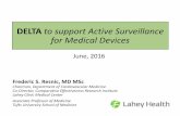 DELTA to support Active Surveillance for Medical Devices · 1/07/2016  · • Vascular Closure Devices (VCD) approved for use following cardiac catheterization procedures. • VCD