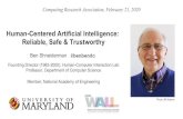 Human-Centered Artificial Intelligence: Reliable, …...Car Reliable, Safe & Trustworthy Human-Centered AI Amplify, Augment, Enhance & Empower People à 1000-fold improvements in capabilities