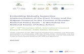 Embedding Mutually Supportive Implementation of the Plant ... · Nagoya Protocol in the Context of Broader National Policy Goals – A Workshop for National Teams of Policy Actors