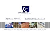 Kosmont Companies Kosmont Realty Corporation · 2012. 10. 4. · Real Estate and Economic Advisory . 865 South Figueroa Street. Suite 3500 Los Angeles, California 90017 ph. 213.417.3300