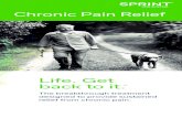 Life. Get back to it. - SPR Therapeutics€¦ · back to it. ™ The breakthrough treatment designed to provide sustained relief from chronic pain. Chronic Pain Relief. The SPRINT®