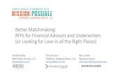 Better Matchmaking: RFPs for Financial Advisors and Underwriters€¦ · insurance, etc.” Deal lists don’t really tell you much about firms’ problem ... strategy is the best