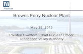 Browns Ferry Nuclear Plant - NRC: Home Page...2013/05/29  · TVA’s Governance, Oversight, Execution, and Support model is key to sustaining improved performance. TVA is committing