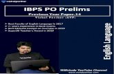vishalparihar IBPS PO Prelims English · 2020. 8. 19. · India’s No.1 Teacher in Bank Exams for English Language and Editorial 2 Website: | Email: vishalpariharofficial@gmail.com