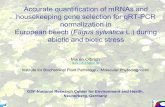 Accurate quantification of mRNAs and housekeeping gene … · 2016. 9. 26. · Accurate quantification of mRNAs and housekeeping gene selection for qRT-PCR normalization in European