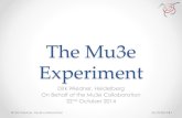 The Mu3e Experiment · Dirk Wiedner, Mu3e collaboration 22/10/2014. 34 • Require hit in first & last column • Look for hit in middle channel • Efficiency > 99.5% • Bad time