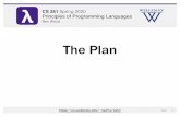 The Plan - cs.wellesley.educs251/s20/slides/plan.pdf · "Programming paradigms" •Imperative:executestep-by-step statements to change mutable state. Lens: statements, execution,