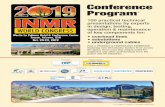 Conference Program - 2021 INMR WORLD CONGRESS · 2019. 6. 6. · Oct. 20-23, 2019. WORLD CONGRESS. Conference Program * 100 practical technical . presentations by experts in design,