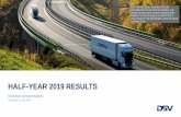 HALF-YEAR 2019 RESULTS - Investor Relations · 7/31/2019  · HALF-YEAR 2019 RESULTS Investor presentation Released 31 July 2019 NOT FOR RELEASE, PUBLICATION OR DISTRIBUTION IN OR