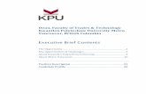 Executive Brief Contents...growth and learning. With approximately 19,000 students, (11,000 full‐time equivalents) KPU offers a balanced approach to education by providing teaching