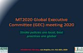 MT2020 Global Executive Committee (GEC) meeting 2020...Dileep R. Yavagal, MD Welcome! #MT2020 @SVIN_MT2020. Housekeeping Items GoTo Meeting callers are muted for the duration of the