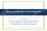 6-8 Iowa Science Standards Foundation Boxes and …...Foundation Boxes and Evidence Statements 1 Overview In order to ensure our K-12 students are scientifically-literate, global citizens