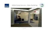 USDA Forest Service –Yates Builiding · USDA Forest Service –Yates Builiding Lower lllevel with “water” branding. Trees and sky follow on upper floors. This is not done in